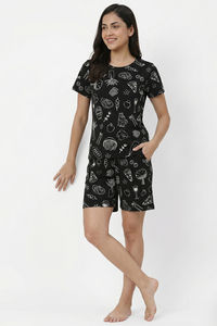 Zivame Knit Cotton Short Set - Tap Shoe — thumbnail 5